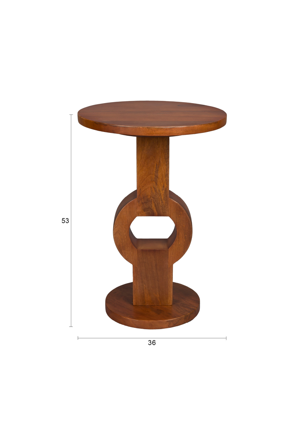 Solid Mango Wood Side Table | Dutchbone Tondo | Oroa.com
