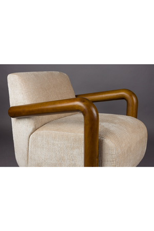 Cream Upholstered Lounge Armchair | Dutchbone Robinson | OROA.com