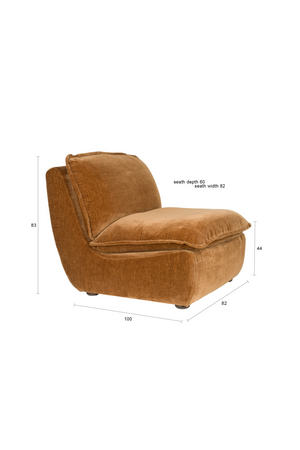Velvet Upholstered Lounge Chair | Dutchbone Radley | OROA.com