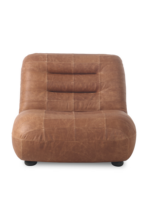 Deep Stitched Leather Lounge Chair | Dutchbone Wyatt | Oroa.com