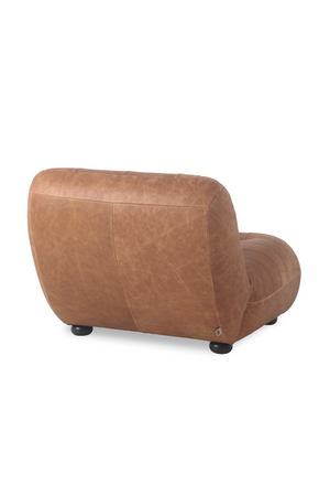 Deep Stitched Leather Lounge Chair | Dutchbone Wyatt | Oroa.com