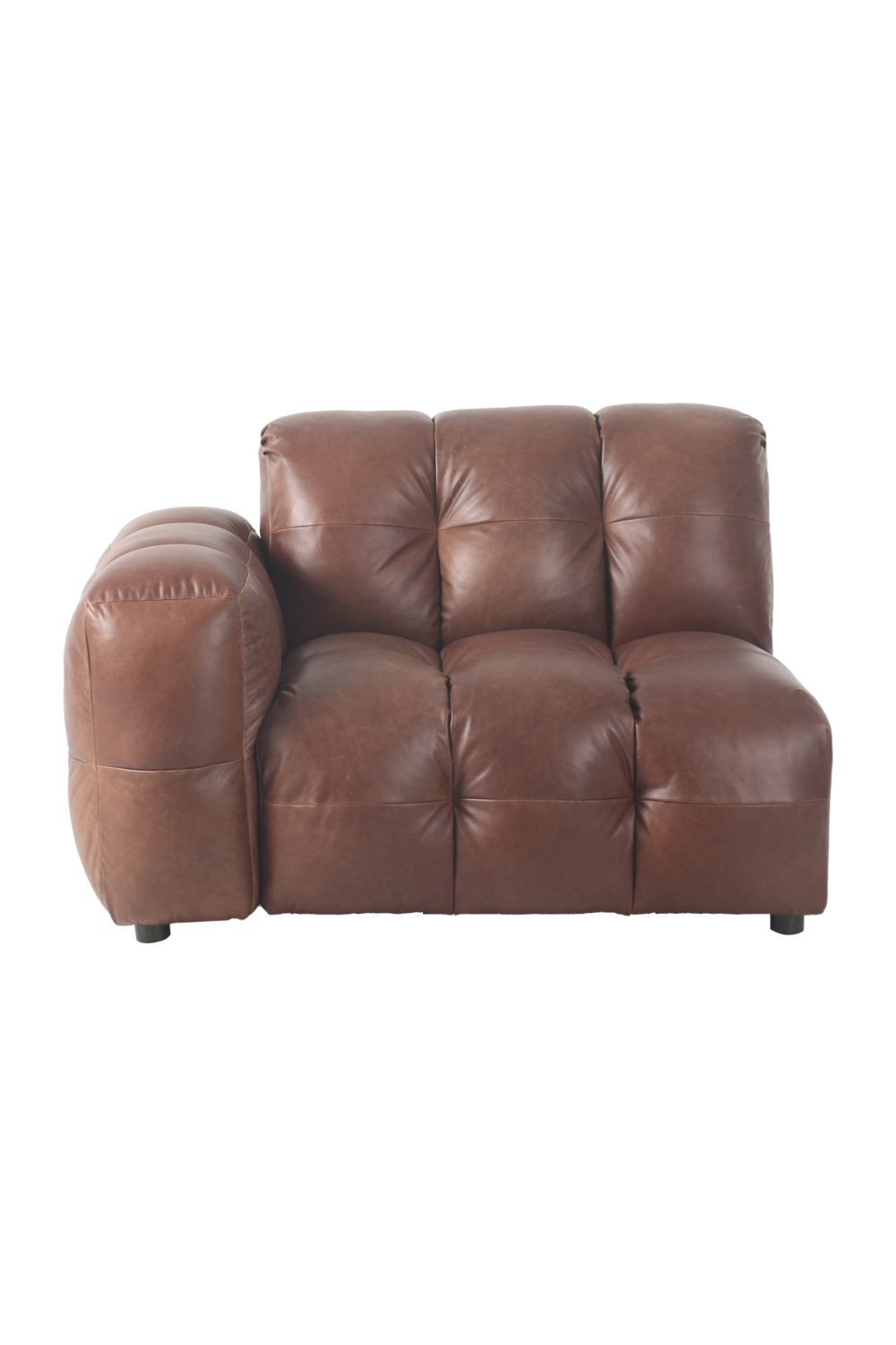 Leather Left-Armed Sofa | Dutchbone Hackman | OROA.com