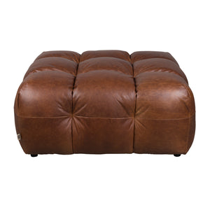   Tufted Leather Ottoman | Oroa.com