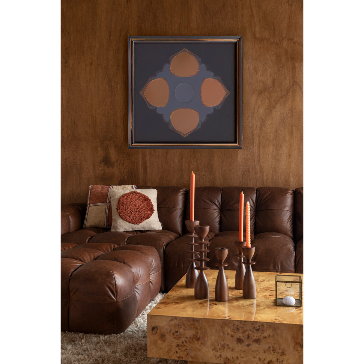   Tufted Leather Ottoman | Oroa.com