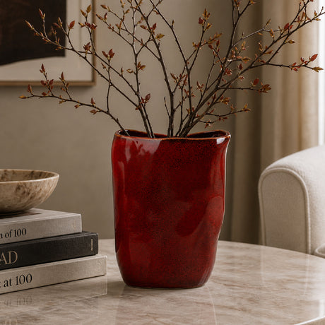   Modern European furniture - Red Ceramic Vase - www.oroa.com | Oroa.com