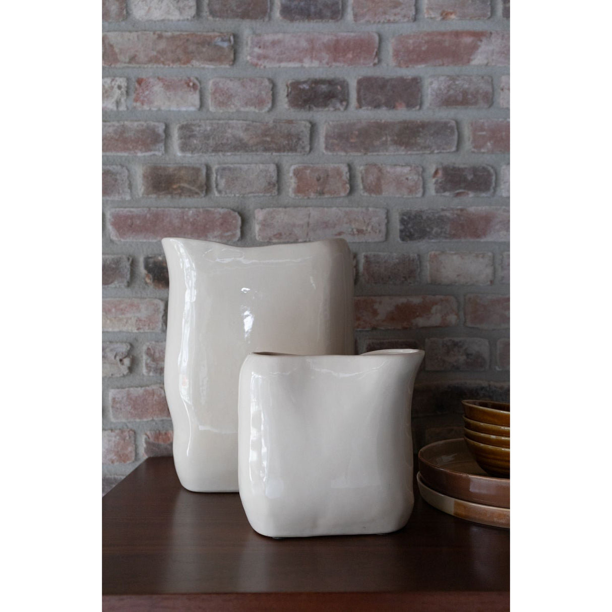   Modern European furniture - Beige Ceramic Vase - www.oroa.com | Oroa.com