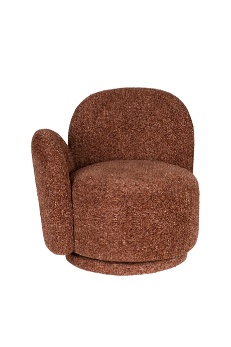 Melange Fabric Swivel Lounge Chair | Dutchone Rose | Oroa.com