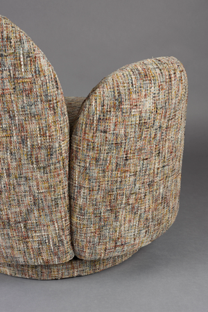 Melange Fabric Swivel Lounge Chair | Dutchone Rose | Oroa.com