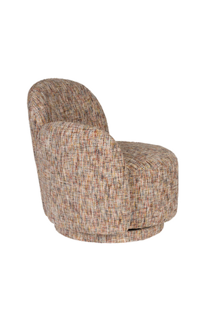Melange Fabric Swivel Lounge Chair | Dutchone Rose | Oroa.com