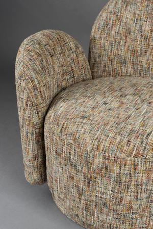 Melange Fabric Swivel Lounge Chair | Dutchone Rose | Oroa.com