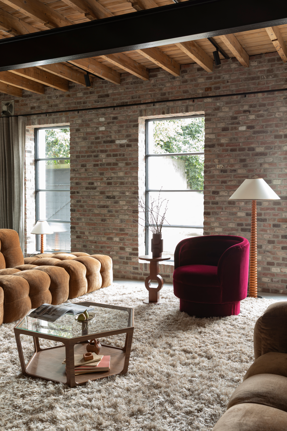 Beige Wool Carpet | Dutchbone Hairy | Oroa.com