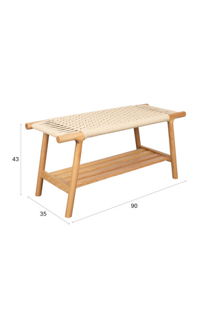 Woven Rope Bench | Dutchbone Kintaro | Oroa.com