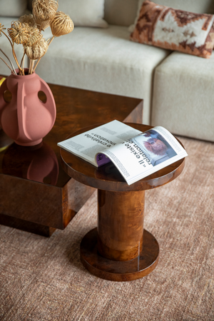 Glossy Wooden Side Table | Dutchbone Quinn | Oroa.com