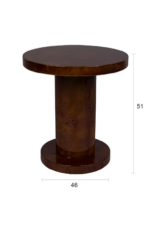 Glossy Wooden Side Table | Dutchbone Quinn | Oroa.com
