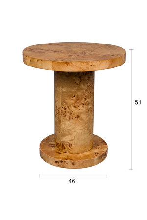 Glossy Wooden Side Table | Dutchbone Quinn | Oroa.com