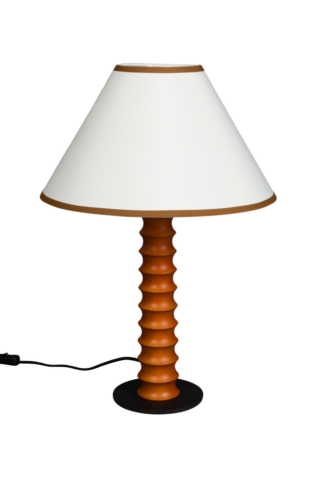 Ribbed Oak Table Lamp | Dutchbone Horace | Oroa.com