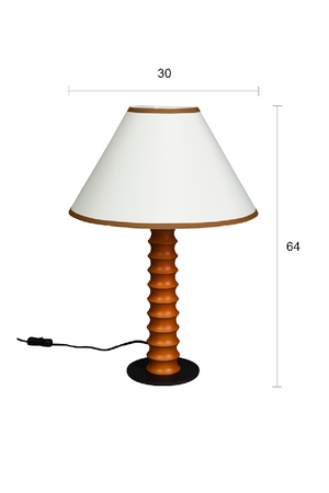Ribbed Oak Table Lamp | Dutchbone Horace | Oroa.com