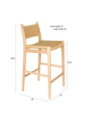 Woven Paper Counter Stool | Dutchbone Cecile | Oroa.com