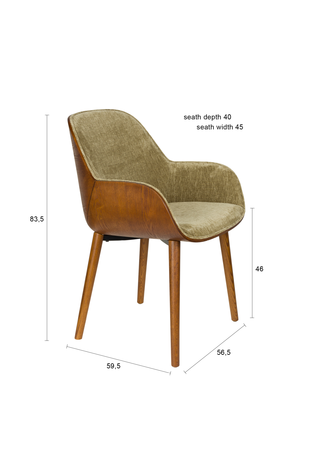 Upholstered Dining Armchair | Dutchbone Taylor | Oroa.com