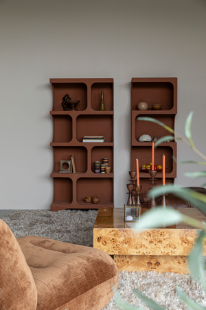Matte Terracotta Shelf Cabinet | Dutchbone Dundee | Oroa.com