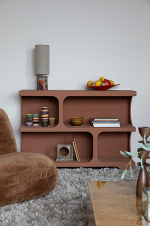 Matte Terracotta Shelf Cabinet | Dutchbone Dundee | Oroa.com