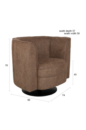 Curved Swivel Lounge Chair | Dutchbone Flower | Oroa.com