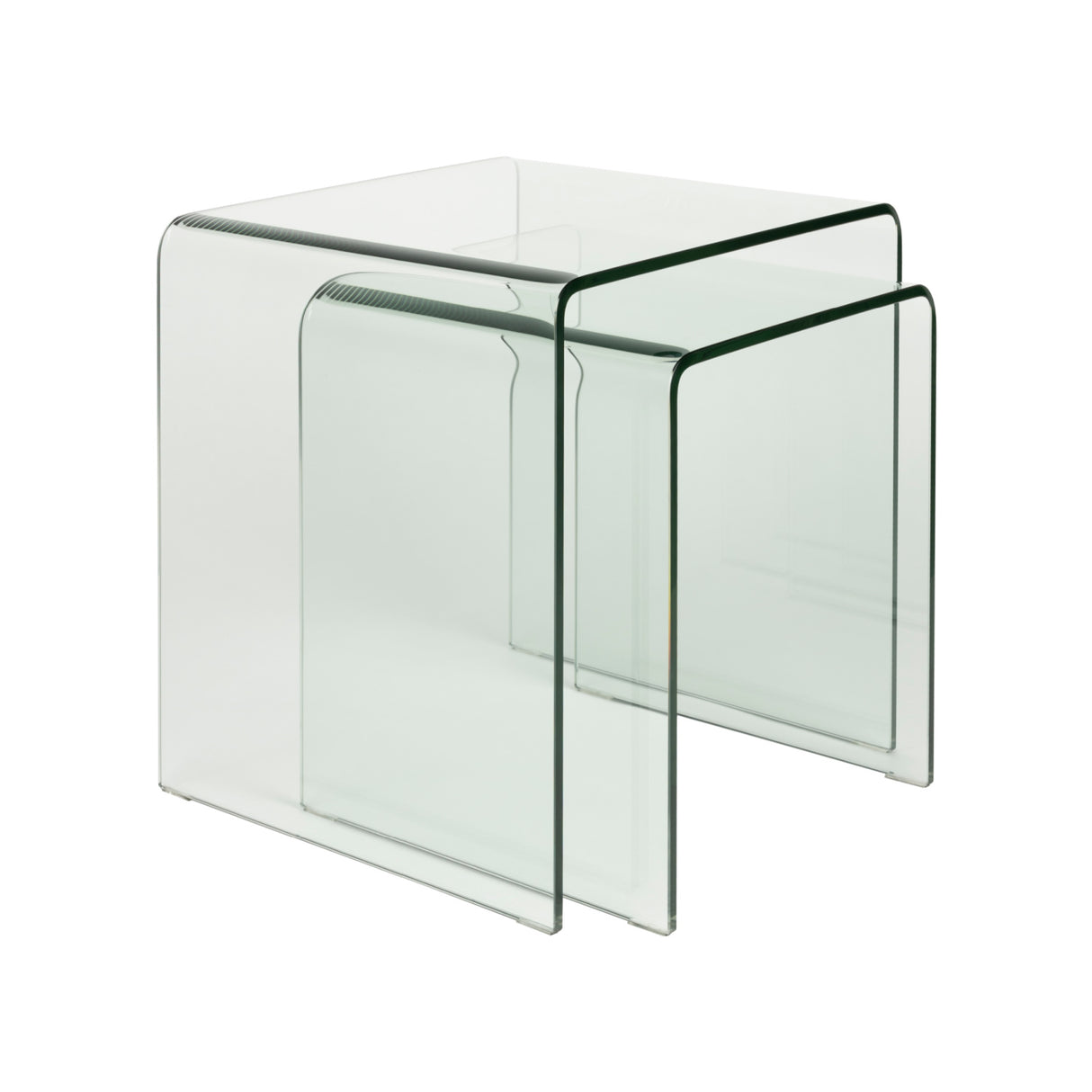   Modern European furniture - Clear Glass Side Tables (2) - www.oroa.com | Oroa.com