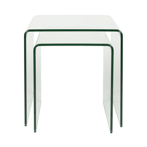   Modern European furniture - Clear Glass Side Tables (2) - www.oroa.com | Oroa.com