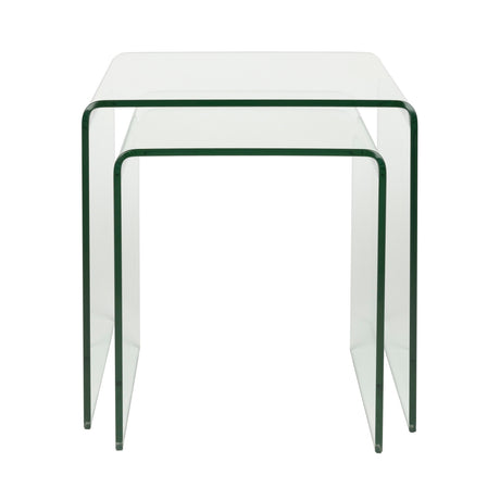   Modern European furniture - Clear Glass Side Tables (2) - www.oroa.com | Oroa.com