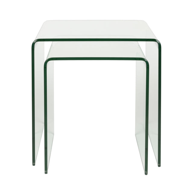Modern European furniture - Clear Glass Side Tables (2) - www.oroa.com