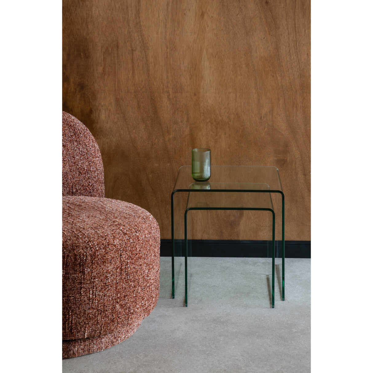   Modern European furniture - Clear Glass Side Tables (2) - www.oroa.com | Oroa.com