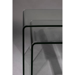   Modern European furniture - Clear Glass Side Tables (2) - www.oroa.com | Oroa.com