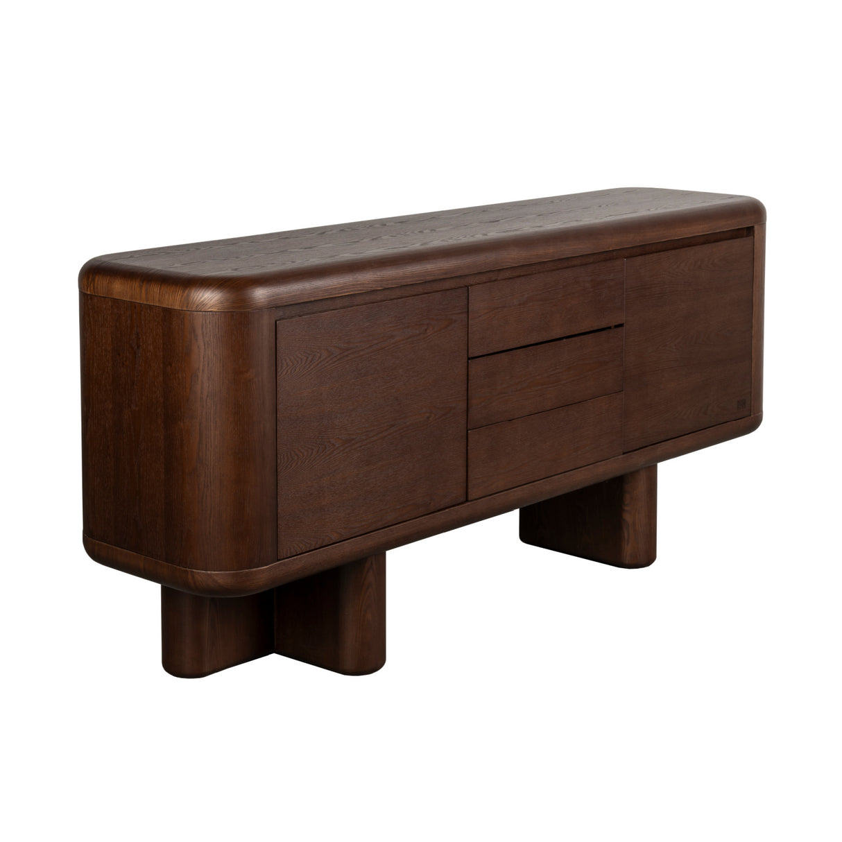   Modern European furniture - Walnut Finished 2-Door Sideboard - www.oroa.com | Oroa.com