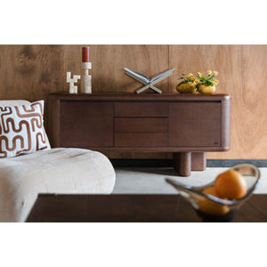   Modern European furniture - Walnut Finished 2-Door Sideboard - www.oroa.com | Oroa.com