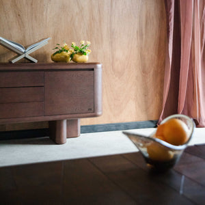   Modern European furniture - Walnut Finished 2-Door Sideboard - www.oroa.com | Oroa.com