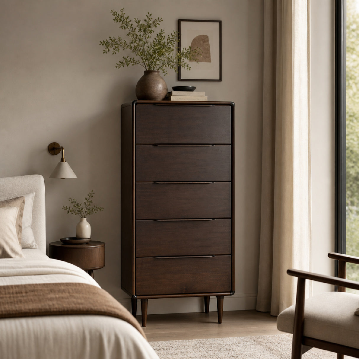   Modern European furniture - Solid Wood 5-Drawer Chest - www.oroa.com | Oroa.com