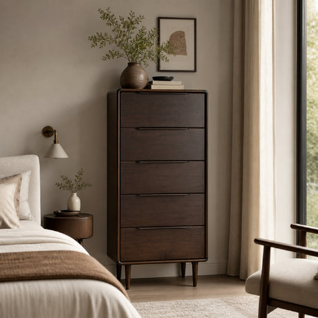   Modern European furniture - Solid Wood 5-Drawer Chest - www.oroa.com | Oroa.com