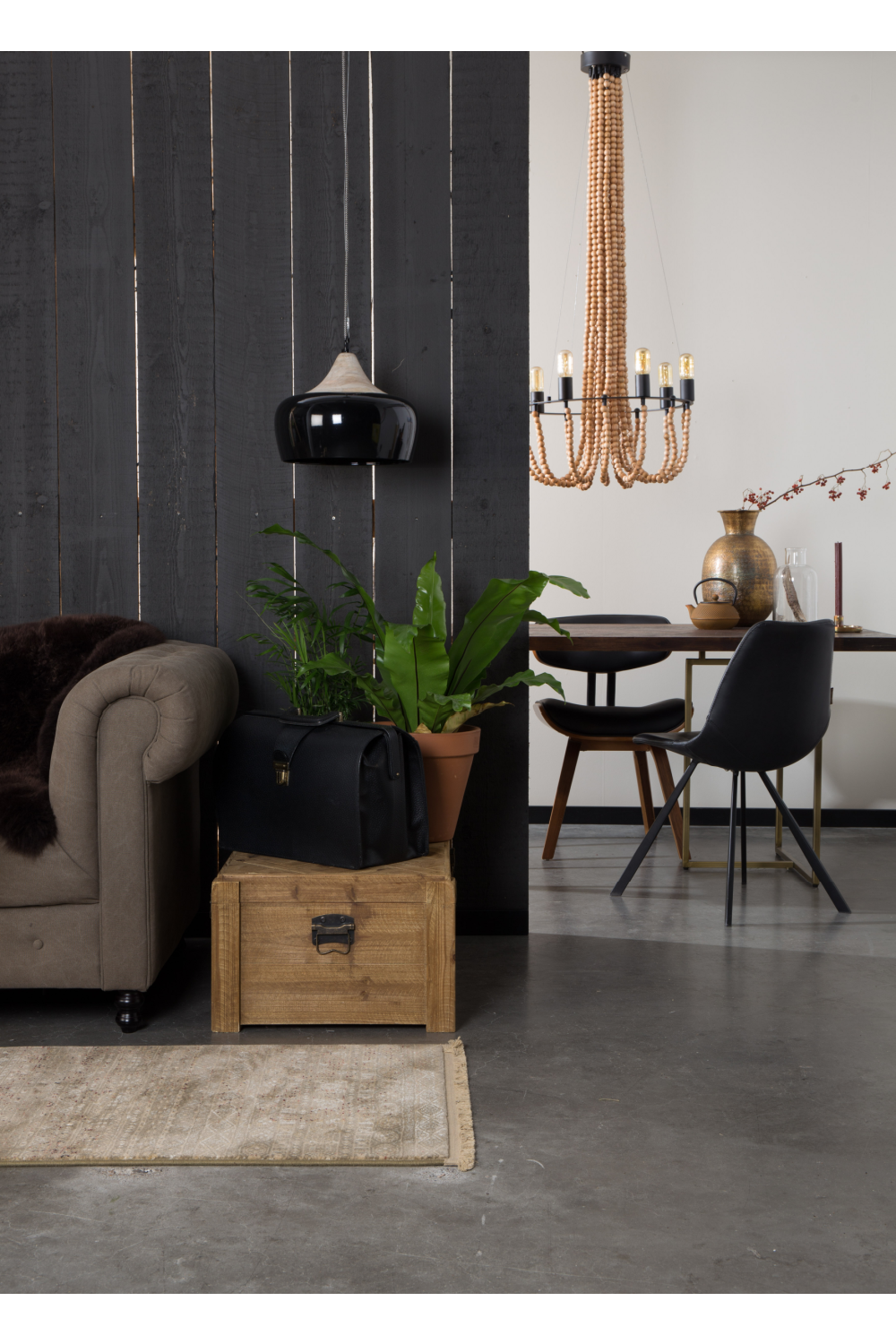 Leather Upholstered Dining Chairs (2) | Dutchbone Franky | OROA.com