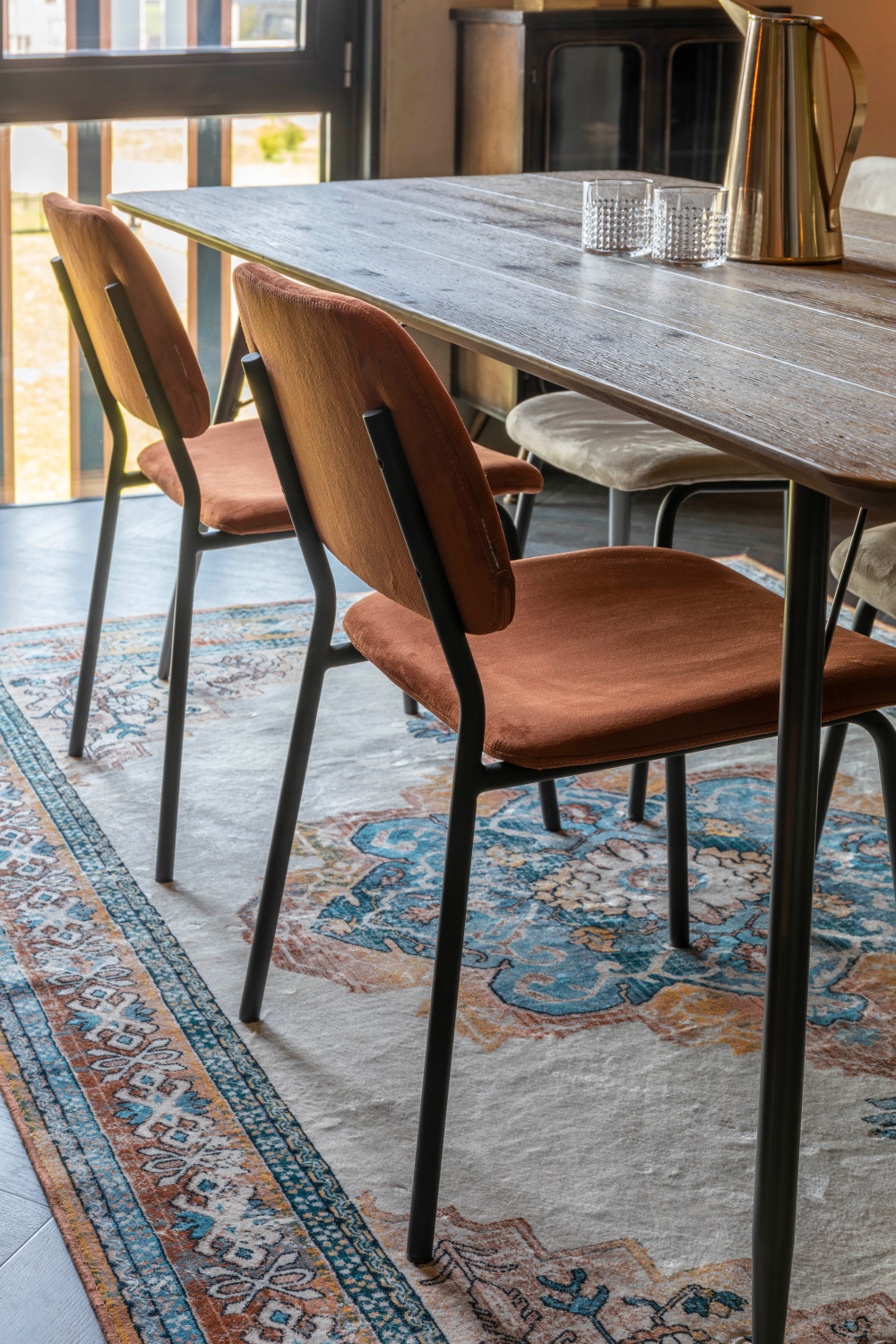 Upholstered Dining Chair Set (2) | Dutchbone Darby | OROA.com