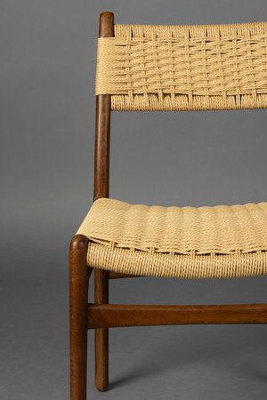 Knitted Cord Dining Chairs (2) | Dutchbone Cecile | OROA.com