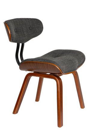 50s Inspired Padded Dining Chair | Dutchbone Blackwood | Oroa.com