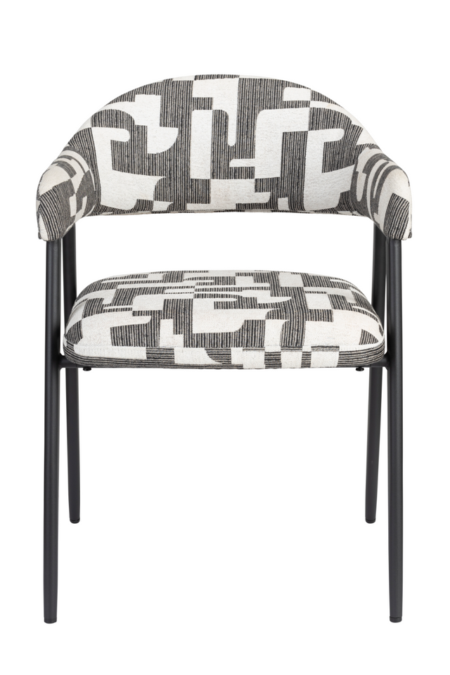 Graphic Patterned Dining Chair (2) | Dutchbone Miyo | OROA.com