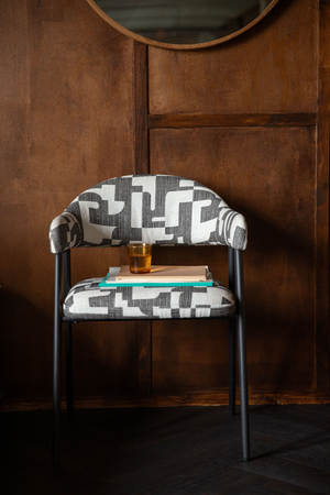 Graphic Patterned Dining Chair (2) | Dutchbone Miyo | OROA.com