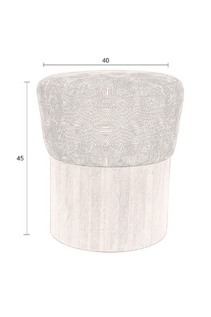 Graphic Print Stool | Dutchbone Fragment | OROA.com