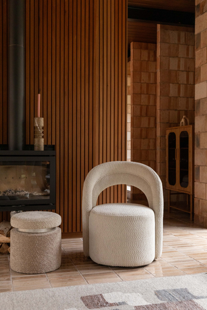 Two-Toned Boucle Stool | Dutchbone Sen | Oroa.com