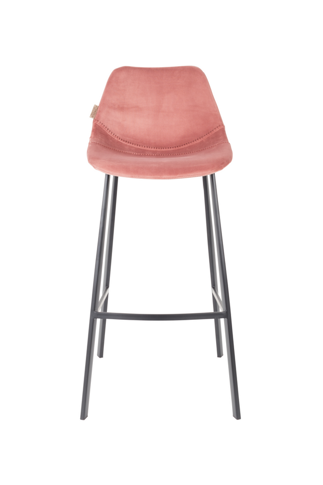 Velvet Upholstered Bar Stools (2) | Dutchbone Franky | OROA.com