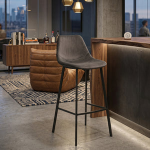   Velvet Upholstered Bar Stools (2) | Oroa.com