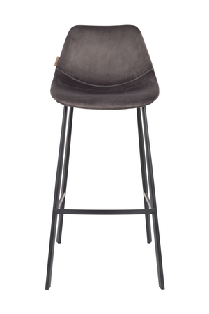 Velvet Upholstered Bar Stools (2) | Dutchbone Franky | OROA.com