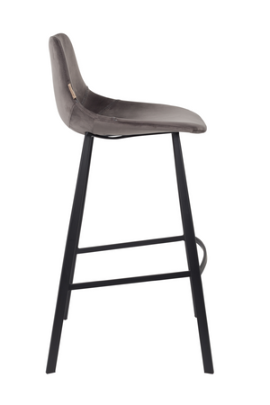 Velvet Upholstered Bar Stools (2) | Dutchbone Franky | OROA.com