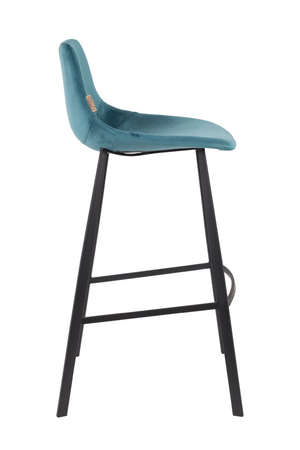 Velvet Upholstered Bar Stools (2) | Dutchbone Franky | OROA.com